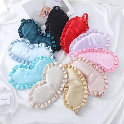 Silk Lace Ruffle Eye Mask for Travel and Nap