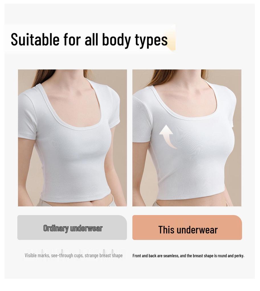 Red Seamless Wireless Bra for Women's Small Chest - Supportive, Anti-Sag, Comfortable Vest Style