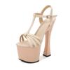 Fashion 2025 new nightclub super high heel sandals women's work shoes walking show steel pipe dance shoes waterproof platform