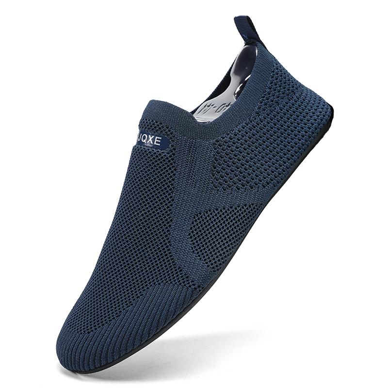 

MAEDEF Мужская модная сетчатая обувь высокого качества на плоской подошве для ходьбы, дышащие нескользящие повседневные мокасины, летняя классика, мужская обувь 39 синий