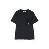 Stone Island Solid Color Pocket Round Neck Short Sleeve T-Shirt Kids Tops Black 781620247-V0020