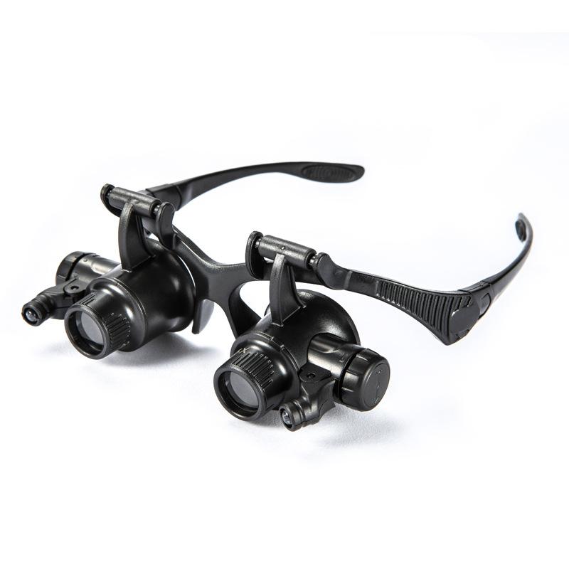 Helmet Mounted, 25X Repair Magnifying Glass with Light for Maintenance and Detection with Four Multiples Optional