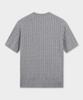 BROOKS BROTHERS Cotton Cable Crew Neck Short Sleeve Sweater (Grey) (Bbwrmo203Awfm)