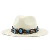 New scenic outdoor beach ethnic style western cowboy hat sunscreen sunshade straw hat jazz top hat hat