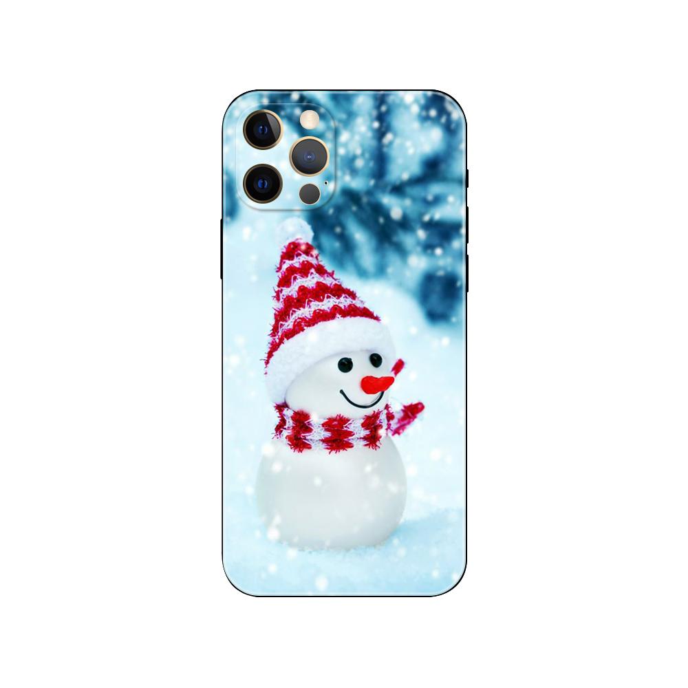 

Милый рождественский чехол для телефона iPhone 5 5s 2020se 6 6s 7 8 plus x 10 XR XS 11 12 13 mini pro MAX черная задняя крышка из ТПУ iphone 13pro MAX