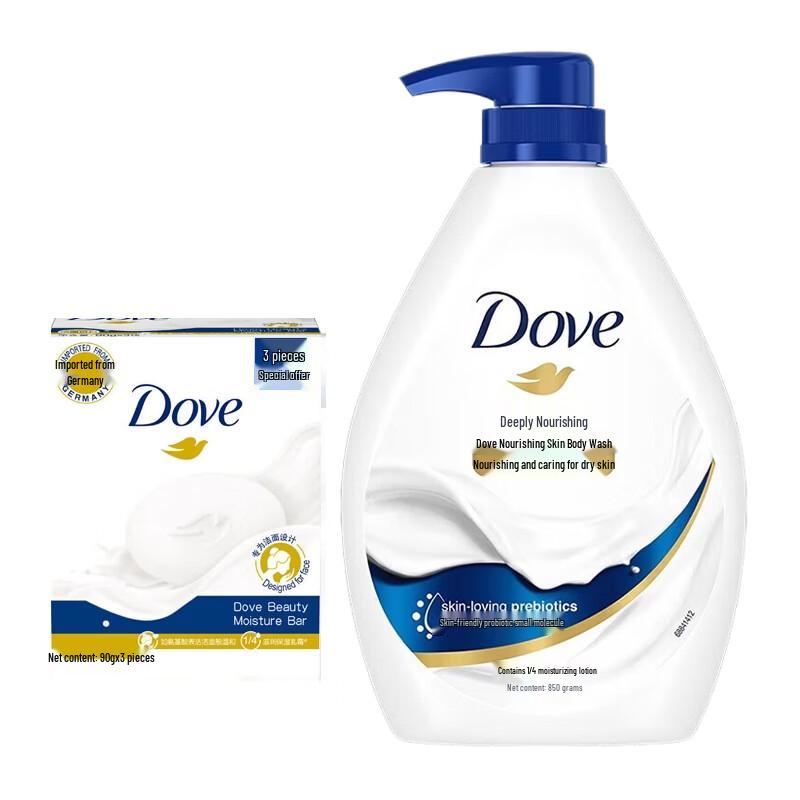Набор Dove Глубокое питание: гель для душа и мыло