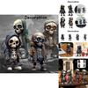 Unique Resin Craft Halloween Skull Sculpture Stylish Skeleton Design For Home Dcor Perfect Present For Various Occasions