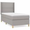 3131881 vidaXL Lit à sommier tapissier avec matelas Gris clair 90x200 cm Tissu