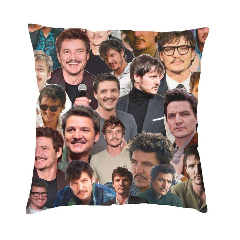 Custom Modern Pedro Pascal Ultimate Collage Fan Art Sofa Cushion Cover Soft Pillow Case Home Decorative