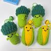 Hand-Crocheted Mini Vegetable Keychain - Cabbage & Broccoli Doll