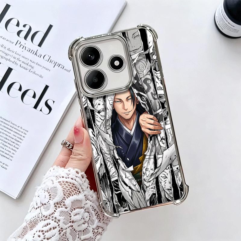Anime Geto Suguru JUJUSU Soft Phone Case For Xiaomi Redmi Note 14 15 Pro Plus 13 12 11S 11T 5G 10 9S 9 Plating Anti-Fall Fundas