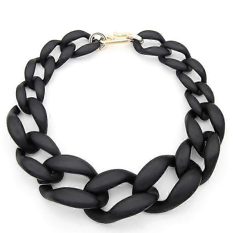 Vintage Resin Acrylic Collar Chunky Choker Statement Bib Chain Necklace Pendants
