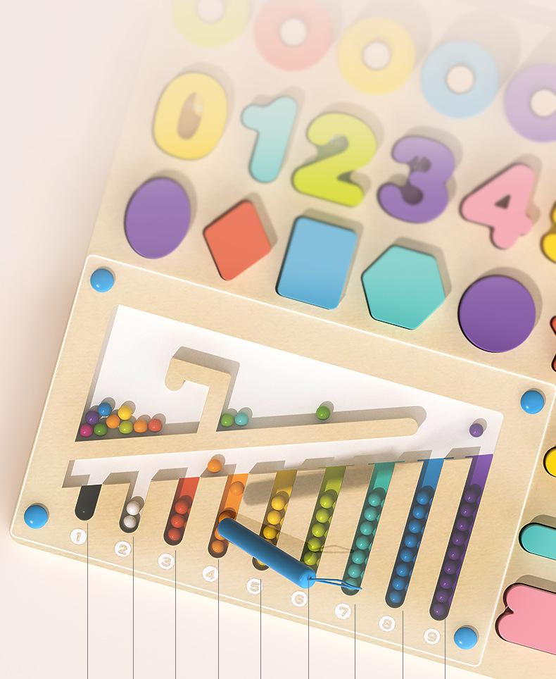 Montessori Wooden Puzzle Board for Toddlers Aged 1-3: Early Education Building Blocks Toy