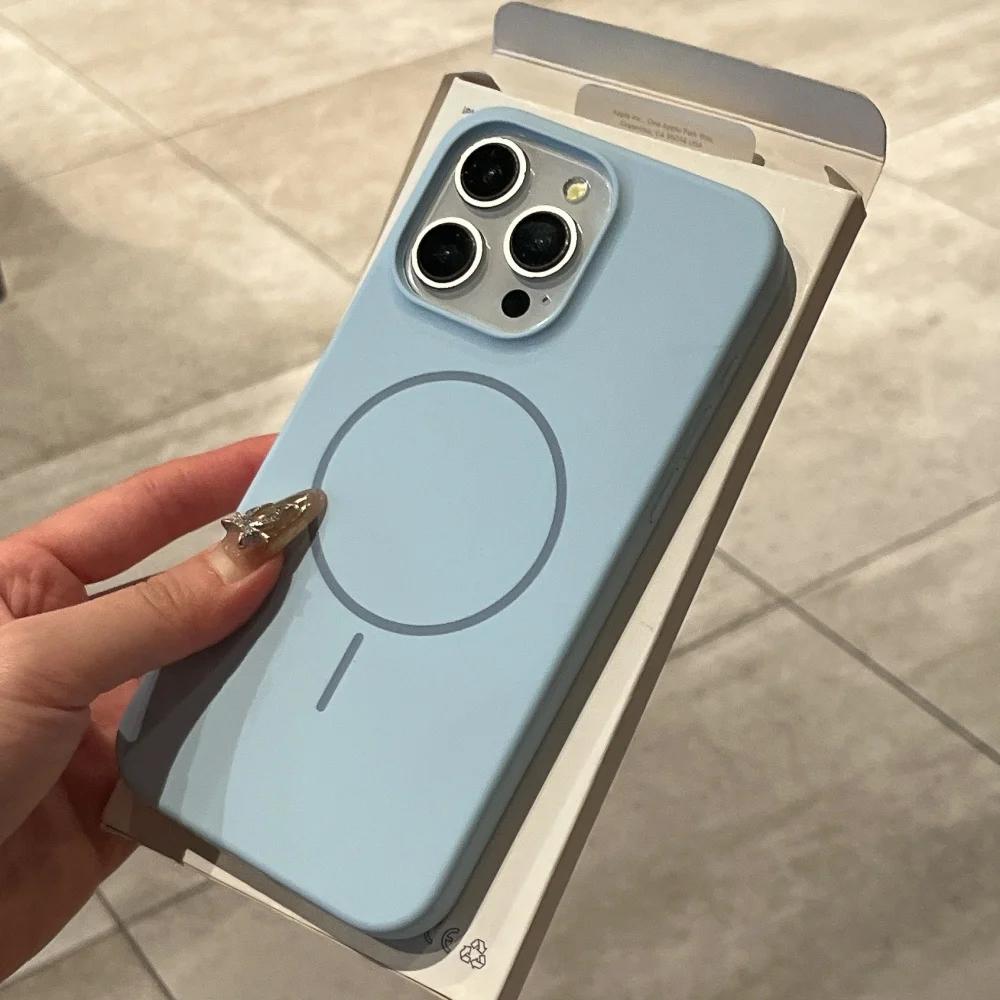 Luxus Flüssigsilikon Hülle Für iPhone 17 Pro 16 15 14 13 12 Pro Max 11 für Magsafe Magnetische Kabellose Ladung Stoßfest Capa