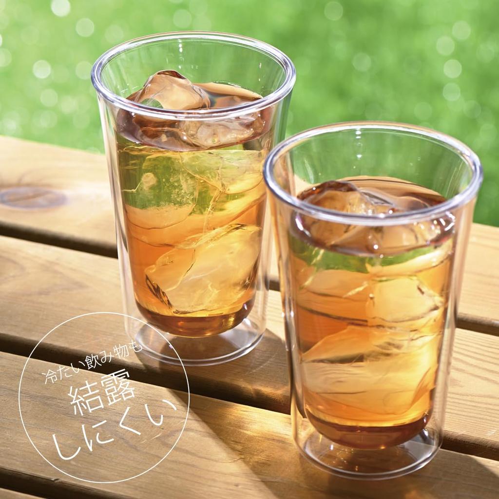 Akebono Sangyo Obrutbart Dubbelväggigt Glas, Smalt, 200ml, TW-3782