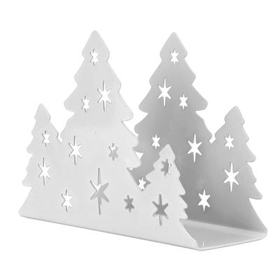 Napkin Holder Stainless Steel Christmas Tree Shaped Tissue Paper Towel Rack Storage Holder for Home