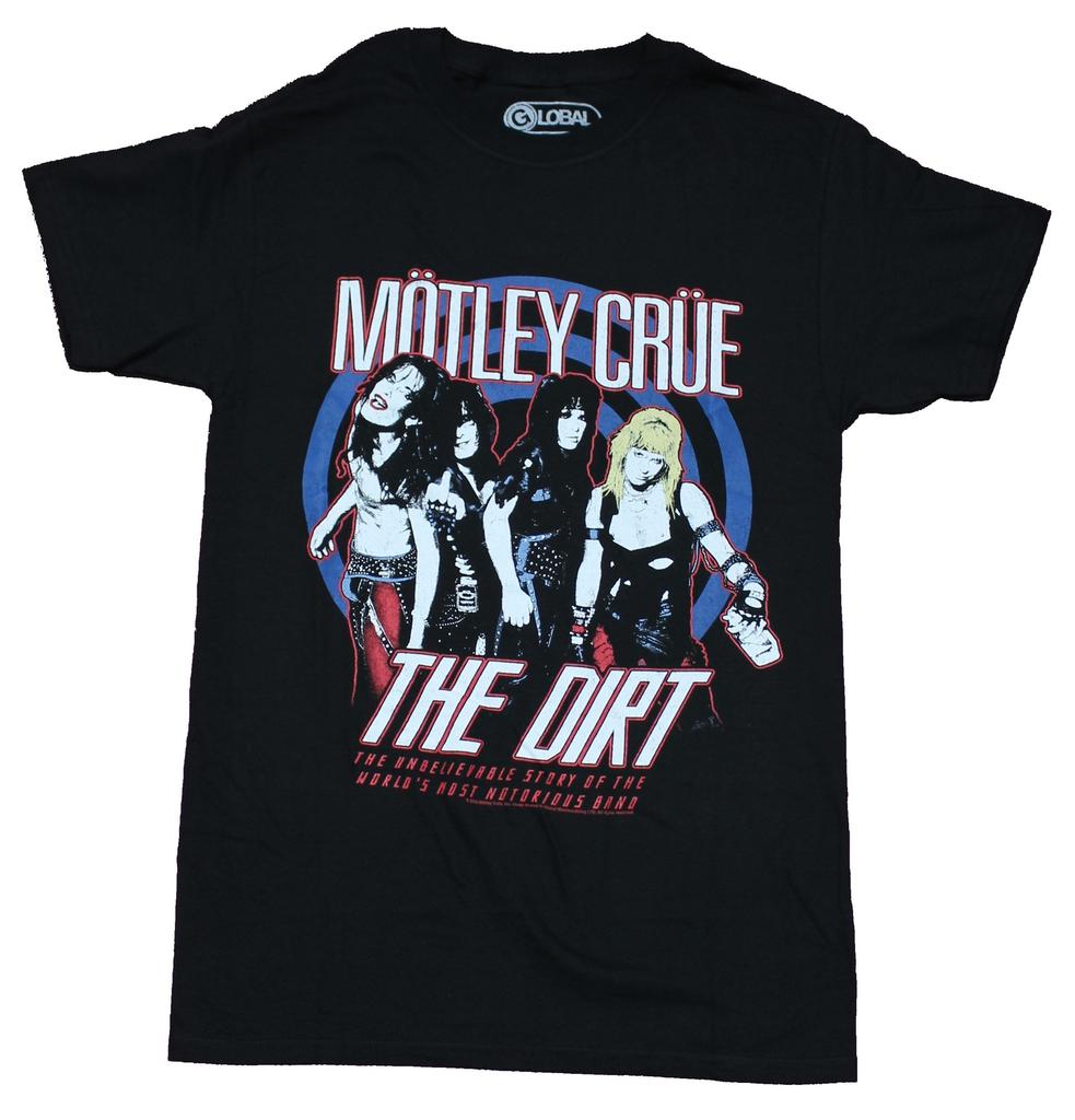 Motley Crue Herren T-Shirt - The Dirt Retro Stil Bandbild