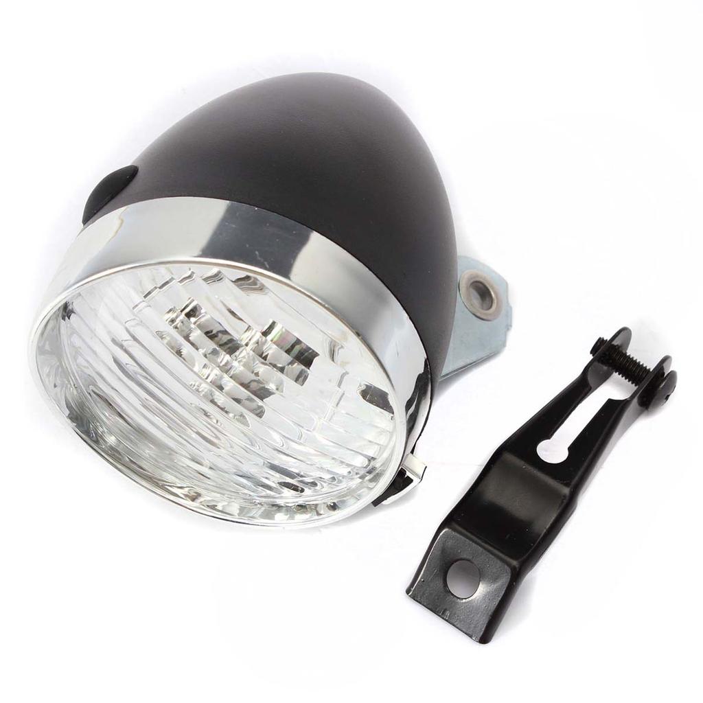 Vintage Retro Bicycle Bike Front Light Lamp with Bracket Super Bright 3 LED Bike Headlight Bike