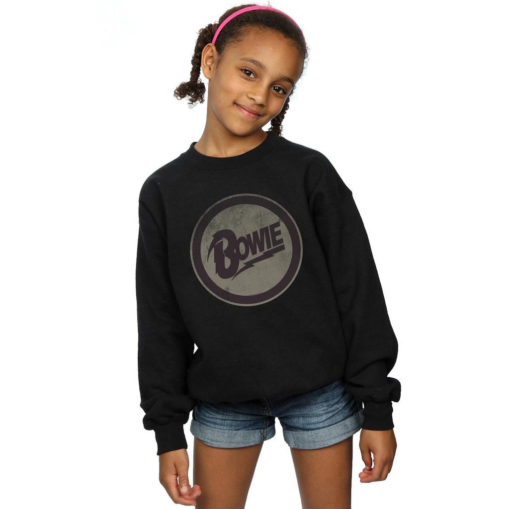 David Bowie Girls Circle Logo Sweatshirt