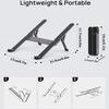 Bi-foldable Foldable & Portable Laptop Aluminum Stand for Desk and Car Lightweight Tablet Stand for Business Travel