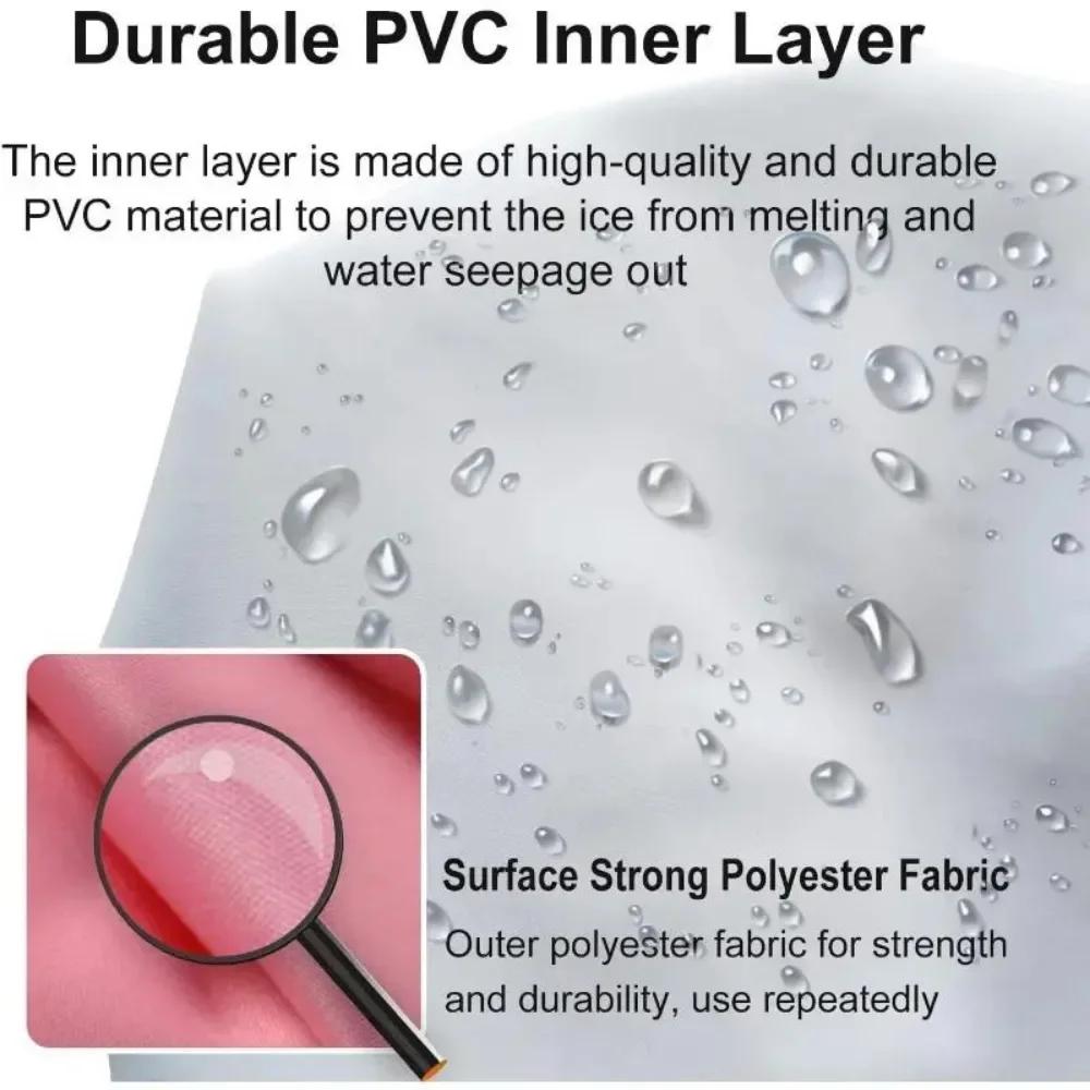 Cool Black Ice Pack Reusable Cooler Bag Breathable Material Hot & Cold Therapy Pain Relief for Knee Head Leg Injury Care Supply