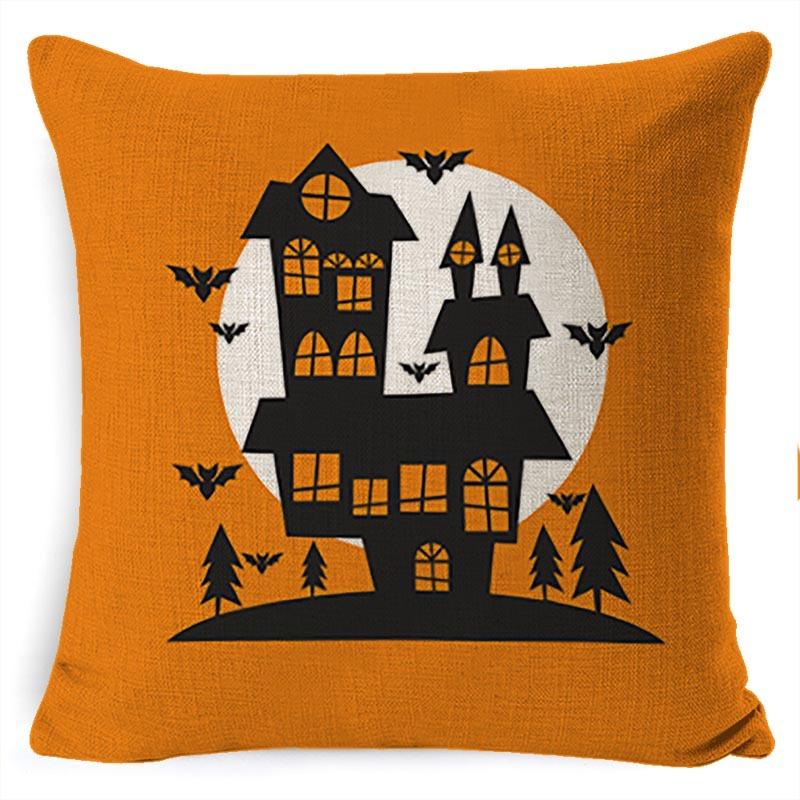 Throw Pillow Halloween Pillow Case Linen Car Cushion Sofa Pillow Case Nordic Style