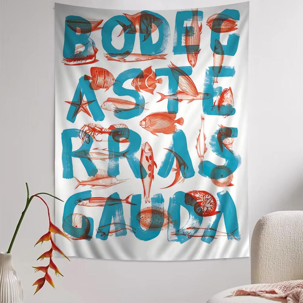 

Colorful Sardine Lobster Fish Tapestry Bohemian Japanese Ocean Wall Hanging for Living Room Home Dorm Room Decor Gift 74x94cm(29x37in)