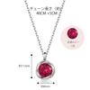 Rubin-Halskette für Juli Weiblich Top Silber Rubin Für Frauen Täglich Beliebtes Geschenk [Freier Vogel] Frauen, Geburtsstein, Anhänger, Rot, Hypoallergen, 925,