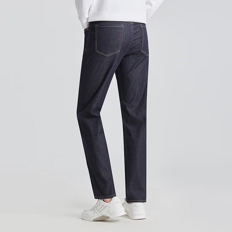 LILANZ Men's Slim-Fit Tech Blue Mid-Waist Jeans