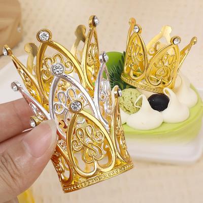 20/1PCS Mini Crown Cake Decoration Princess Topper Pearl Tiara Dziecięca ozdoba do włosów na wesele urodzinowe przyjęcie dekoracja tortu