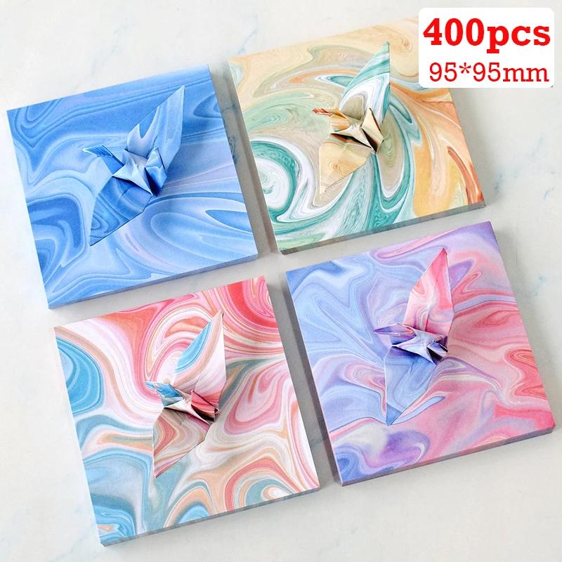 400pcs Colorful Starry Sky Origami Paper Square Galaxy Outer Space Folded Paper Children DIY Handmade Origami Gift Decorations
