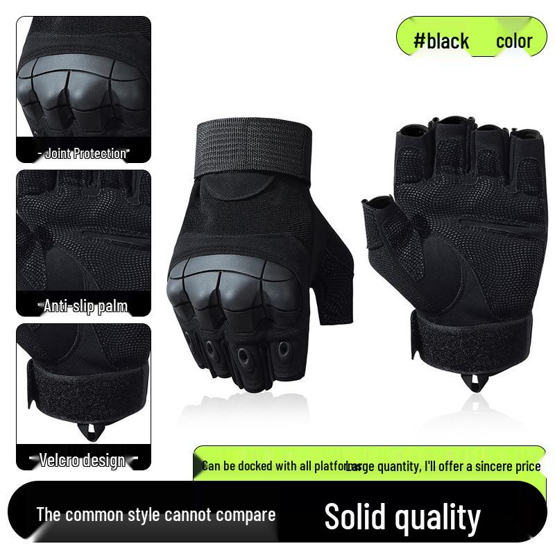 Men's Full-Finger Outdoor Tactical Gloves - Cut-Resistant, Wear-Resistant for Motorcycle Riding & Combat