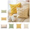 Cotton Cushion Cover Square Pillow Cover Sofa Flower Pattern Pillowcase Living Room