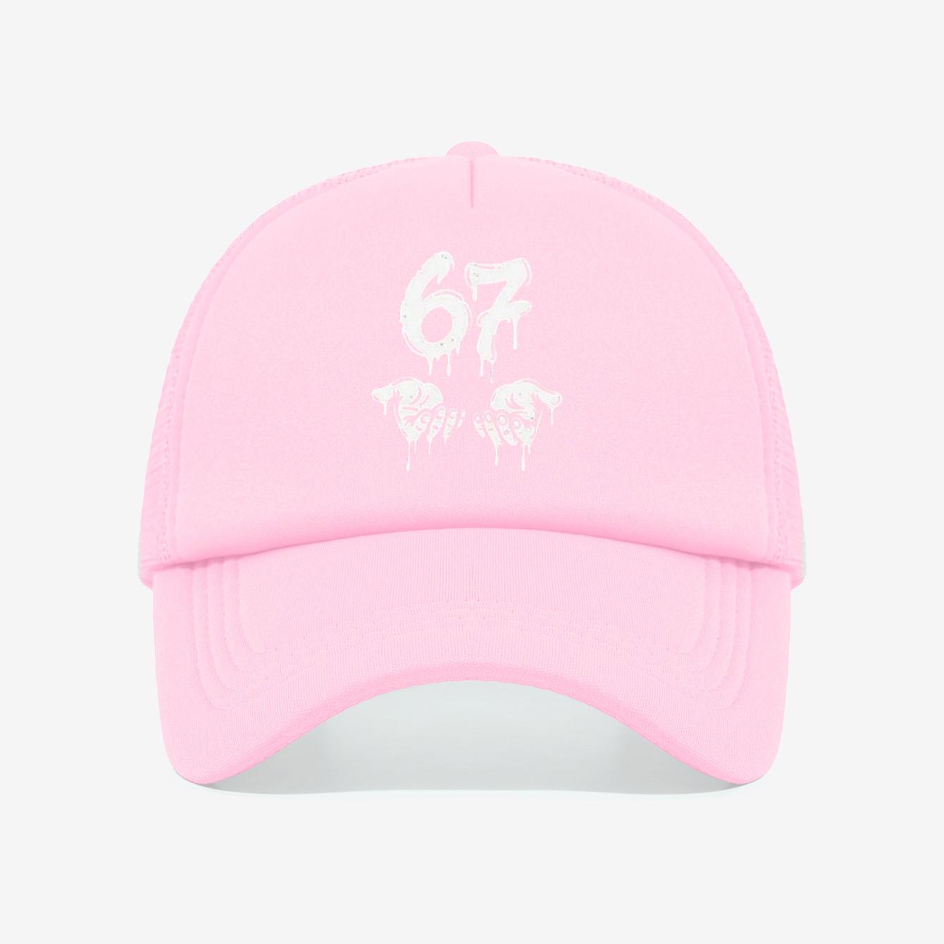 

1PC 6-color breathable mesh cap! 67 graffiti fashion logos to keep cool and sweat free when going out on a daily basis розовый