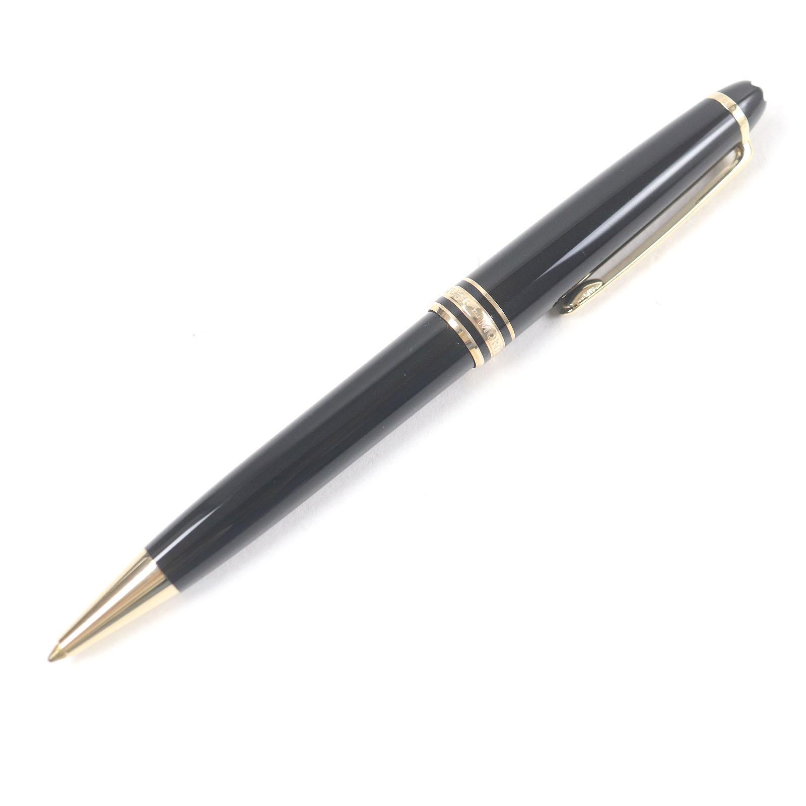 Excellent MONTBLANC Ballpoint pen Meisterstck Classic Pix Black gold  Used