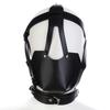 PU Leather Harness Face Mask Cool Black Headgear  Bondage Restraint Muzzles Ball Mouth Gag Sex Toys for Couples Adult Games