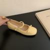 Inner height increase silver Mary Jane single shoes women's shoes bow with skirt shoes