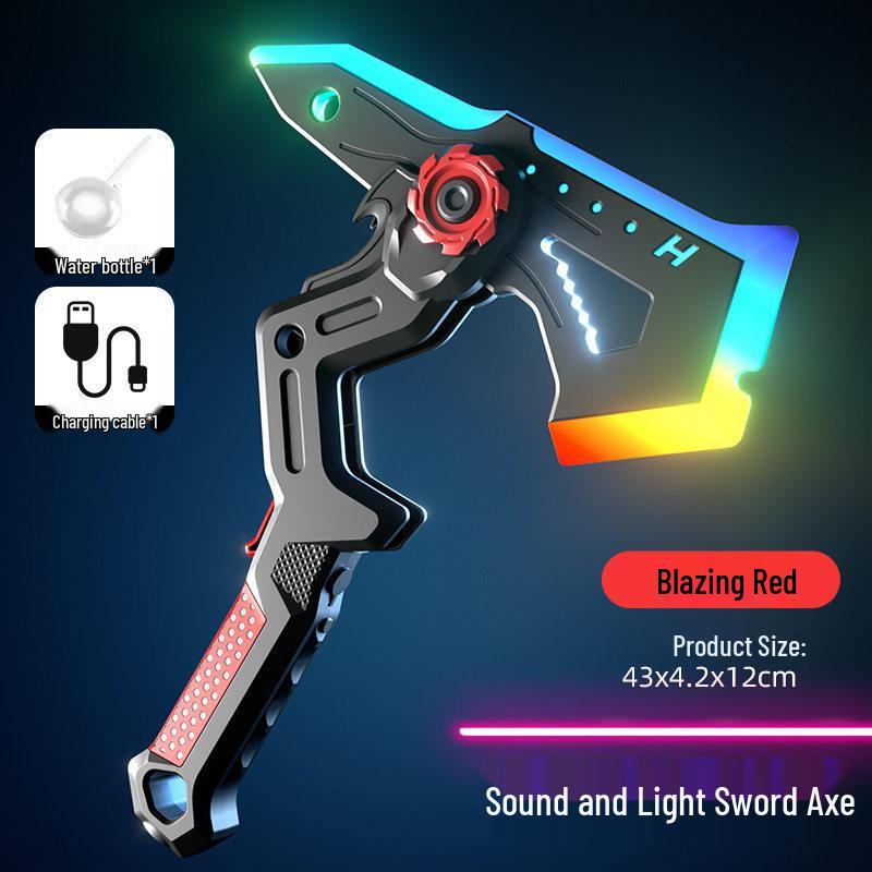 2-in-1 Axe & Laser Sword with Sound and Light Effects - Glowing Toy for Boys