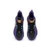 Anta Rhomboid Non-slip Wear-resistant Shock Absorption Mid-Top Basketball Shoes Black Purple 912011186-6