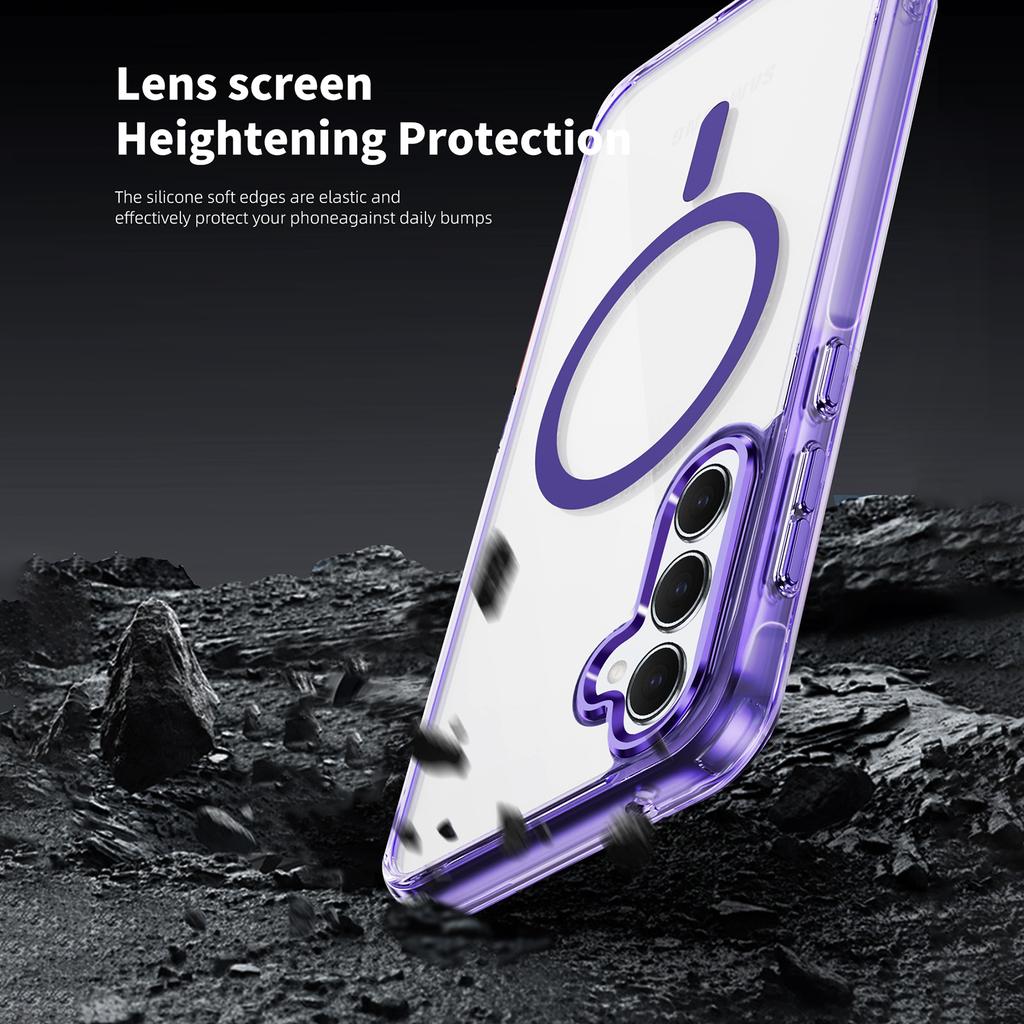 For Samsung Galaxy A55 5G Case Compatible with MagSafe TPU+PC Clear Phone Cover