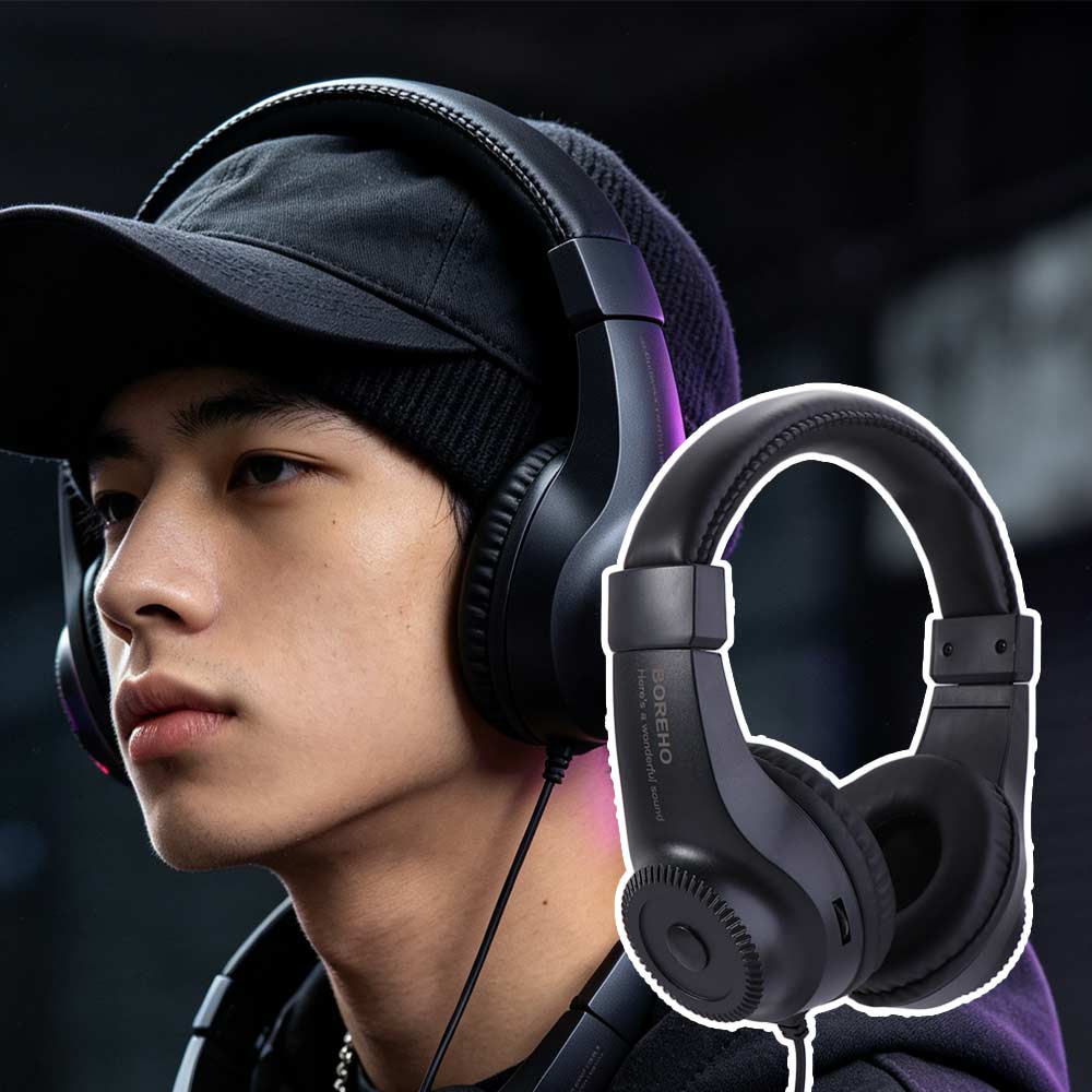 Stereo Monitor 6.5mm Music Earphone Adjustable Handfree Wired Headphones Over-ear Headset Electric Piano Earphone