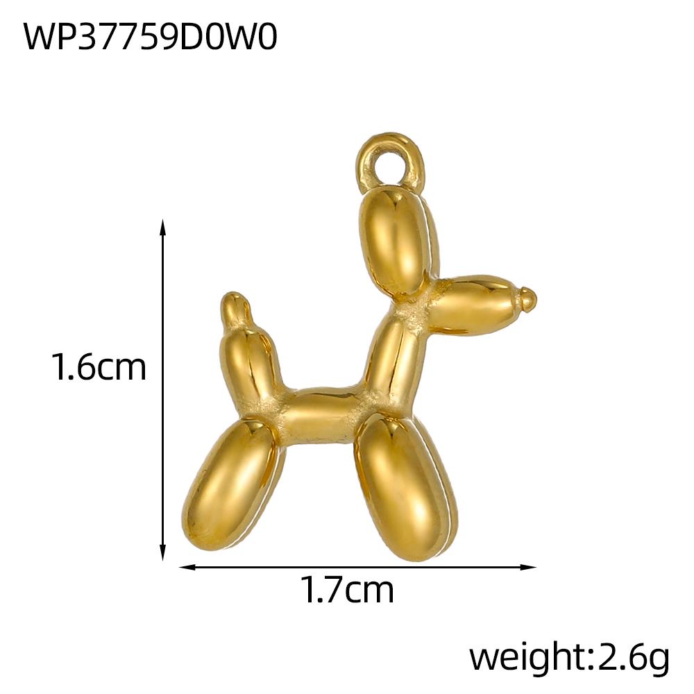 

CARLIDANA Stainless Steel Gold Plated Animal Giraffe Charm Bubble Dog Monkey Rabbit Horse DIY Accessories Jewelry Necklace