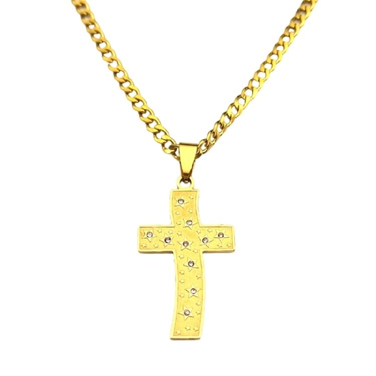 Practical Crosses Pendant Charm Jewelry Sturdy Alloy Craftsmanship with Adjustable Chain for Comfortable Daily Wear