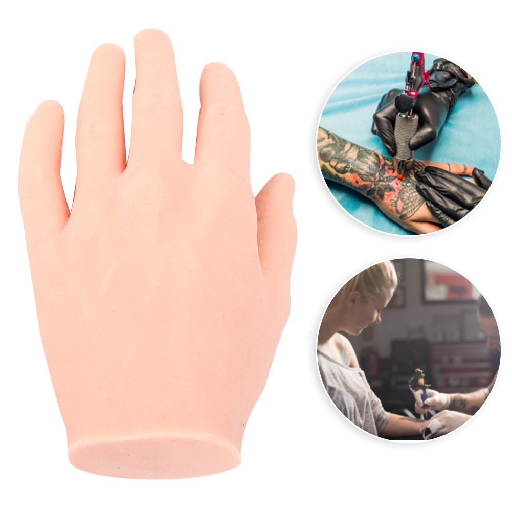Tattoo Practice Hand Silicone Soft Tattoo Practice Fake Hand for Tattoo Artists Beginners (Left