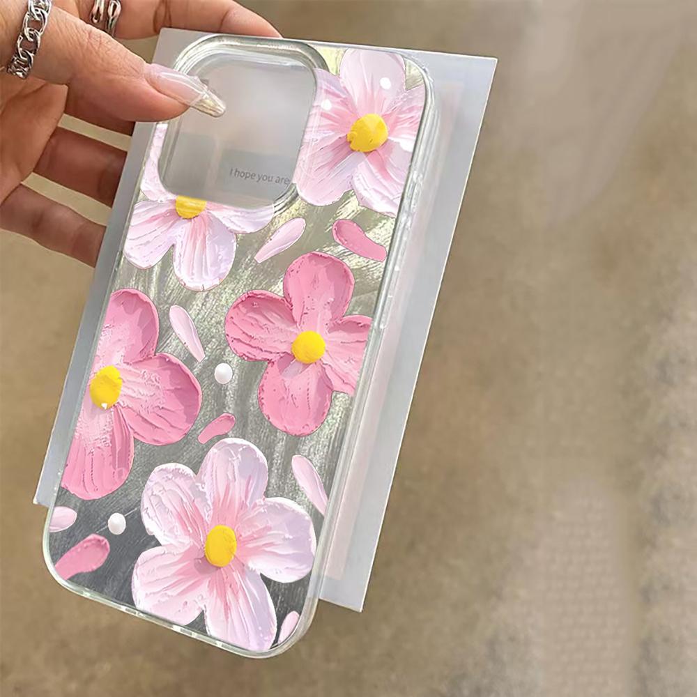 Summer Bright Flower Phone Case For iPhone 17 Pro 15 16 14 13 12 11 Pro Max 17e 16e 8 7 Plus XR XS X Sliver Soft Drop Cover