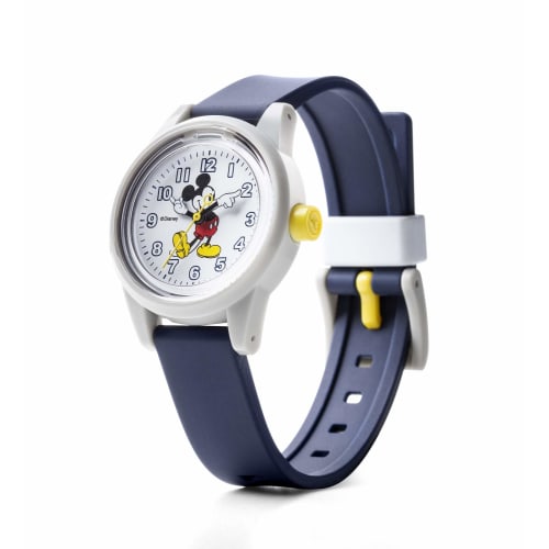Citizen Q&Q Smile Solar Watch, Link Coordinate, Disney Collection, Size S, 10 ATM Water Resistant, Urethane Strap, Mickey Mouse, RP29-800, Blue