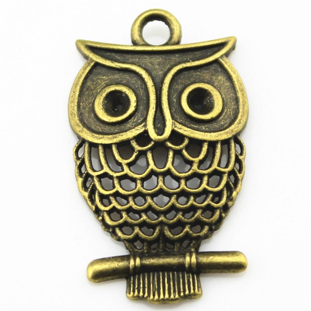 

10шт Подвески Сова Подвески Античная Бронза Цвет Цинковый Сплав 32X19мм