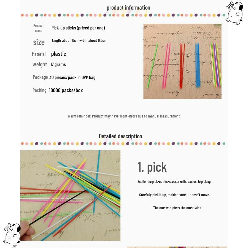 Retro 80s Pick-Up Sticks: Colorful Multiplayer Educational Toy for Kids and Parents