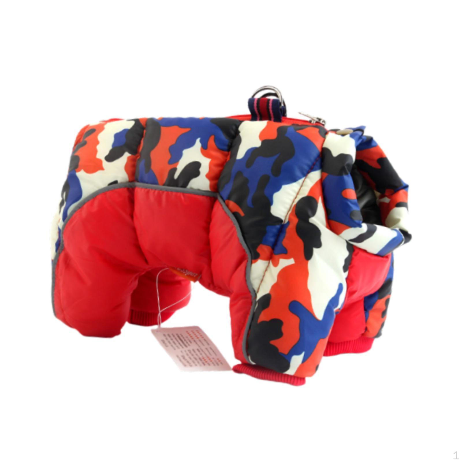 

Теплая куртка для собак в холодную погоду, водонепроницаемый комбинезон и светоотражающие полосы, флис для собак Red