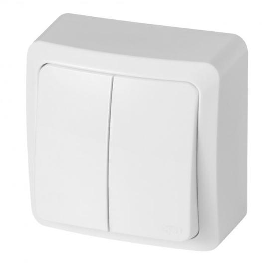 Berg Candle Switch N/T 10Ax Ip20 White 3711-00